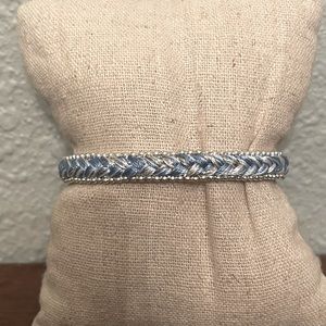 Silver and Blue Stella & Dot Braid Cuff